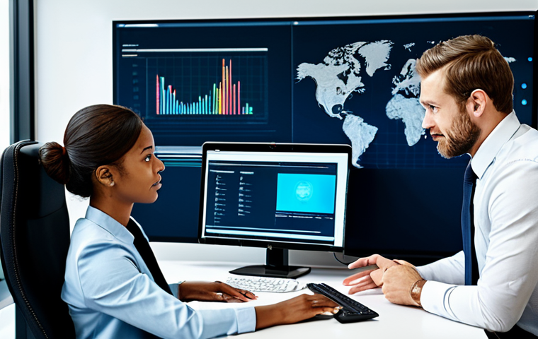**
"A diverse team of cybersecurity professionals collaborating in a modern office setting. They are reviewing network security data on large monitors, fully clothed in appropriate business attire. The scene is well-lit and depicts a secure, professional environment. Safe for work, appropriate content, professional, modest, family-friendly, perfect anatomy, correct proportions, natural pose, well-formed hands, proper finger count, natural body proportions."
**