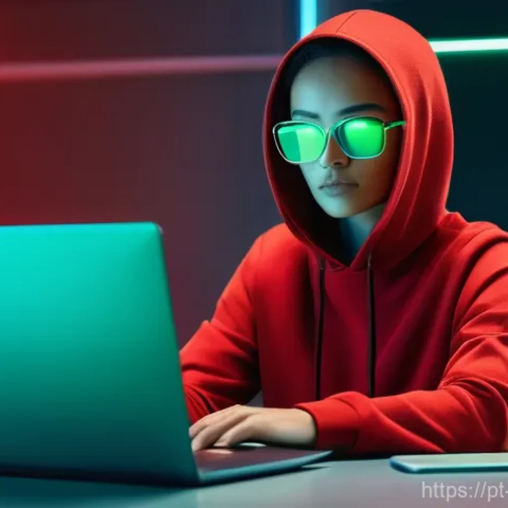 정보보안학 보안 도구 사용법 - **Digital Guardian Protecting a User's Device:**
"A vibrant, high-definition image of a person (...